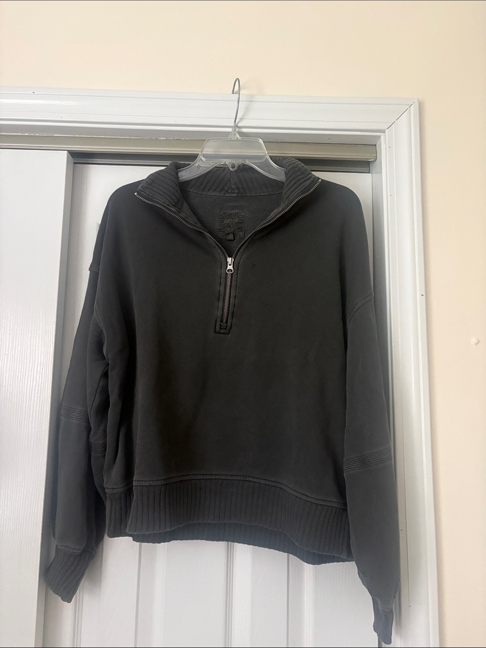 Men's Quarter-Zip Pullover Sweater - Charcoal